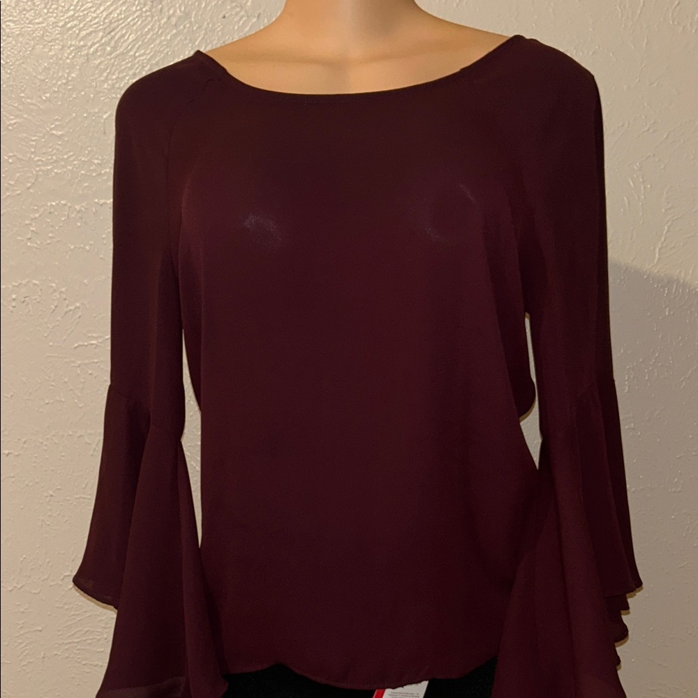 Elegant Burgundy Women's Top